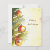 Drie kerstballen feestdagenkaart (Voorkant)