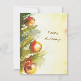 Drie kerstballen feestdagenkaart