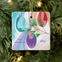Drie kerstballen, gepersonaliseerde ornamenten
