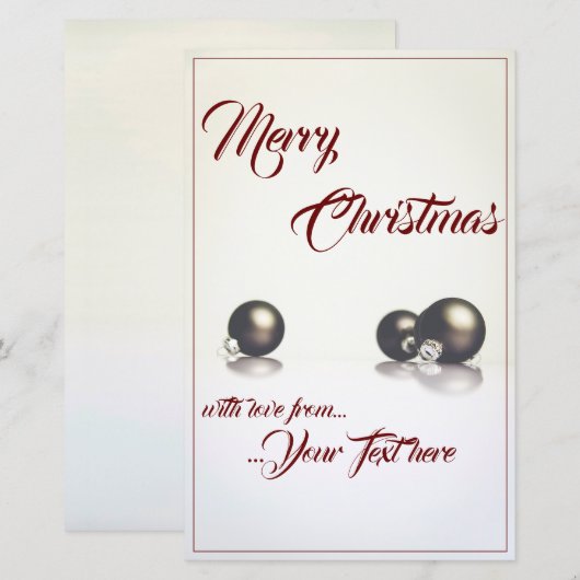 Drie kerstballen voor de lichte achtergrond (Voorkant / Achterkant)