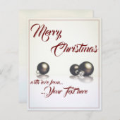 Drie kerstballen voor de lichte achtergrond (Voorkant / Achterkant)