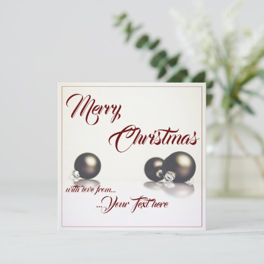 Drie kerstballen voor de lichte achtergrond (Staand voorkant)