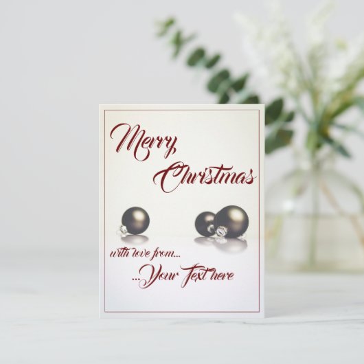 Drie kerstballen voor de lichte achtergrond (Staand voorkant)