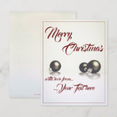 Drie kerstballen voor de lichte achtergrond (Voorkant / Achterkant)