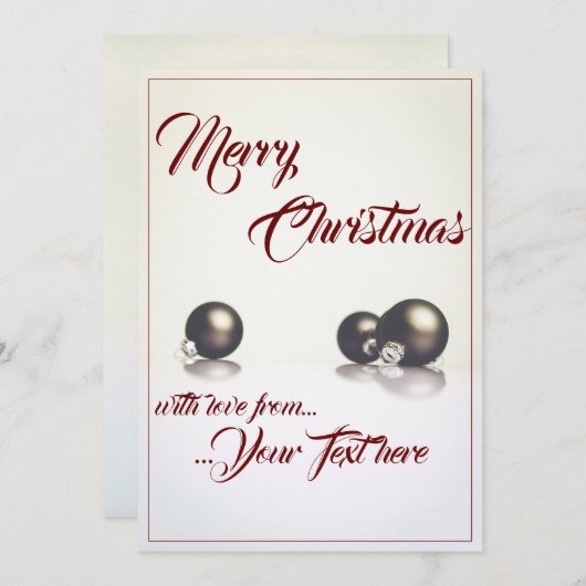 Drie kerstballen voor de lichte achtergrond (Voorkant / Achterkant)