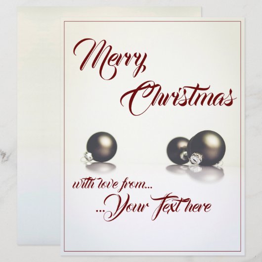 Drie kerstballen voor de lichte achtergrond (Voorkant / Achterkant)