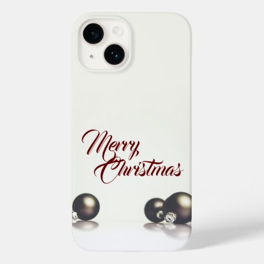 Drie kerstballen voor de lichte achtergrond Case-Mate iPhone case (Achterkant)