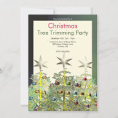 Drie kerstbomen boom trimmen partij kaart (Voorkant)