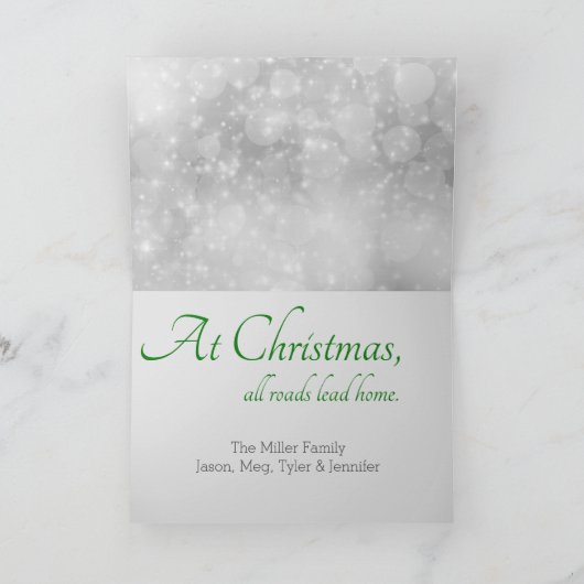 Drie kerstbomen kaart (Binnen)