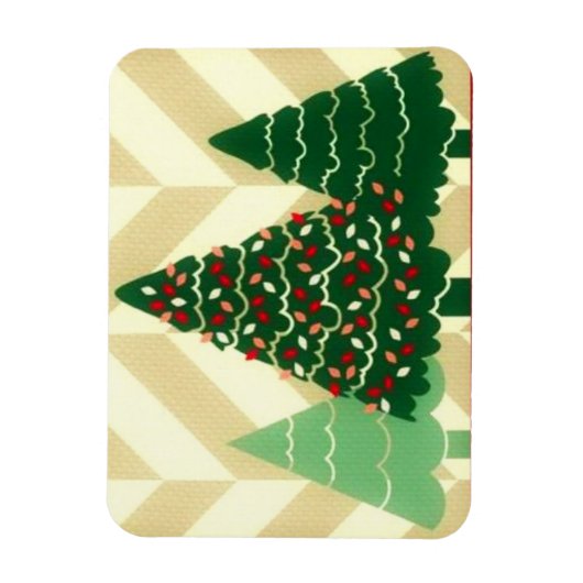Drie kerstbomen magneet (Verticaal)