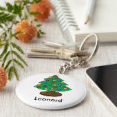 Drie kerstbomen sleutelhanger (Zijkant)