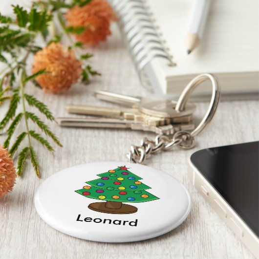 Drie kerstbomen sleutelhanger (Zijkant)