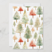 Drie Kerstbomen Vakantie Open Huis Kaart (Achterkant)