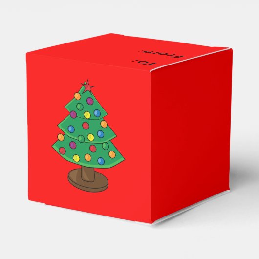 Drie kerstbomen van het Rand aan van Bedankdoosjes (Achterkant)