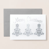 Drie kerstboomschetsen Sjabloon (Voorkant met envelop)