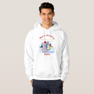 drie kerstcadeautjes voor dinosaurussen , op maat  hoodie