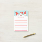 Drie kerstcadeautjes voor Elves Post-It Notes (Op bureau)