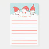 Drie kerstcadeautjes voor Elves Post-It Notes (Voorkant)