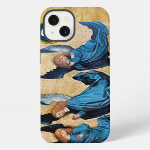 DRIE KERSTENGELEN IN BLAUWE PERKAMENT INITIALEN iPhone 13 HOESJE