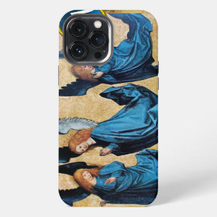 DRIE KERSTENGELEN IN BLAUWE PERKAMENT iPhone 13 PRO MAX HOESJE