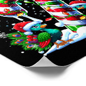 Drie kersterwten op snoepriet kerst Kinder Todd Poster (Hoek)