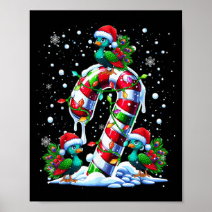 Drie kersterwten op snoepriet kerst Kinder Todd Poster