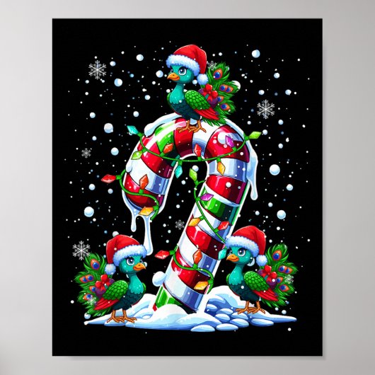 Drie kersterwten op snoepriet kerst Kinder Todd Poster (Voorkant)