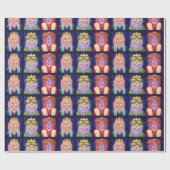 Drie kerstfeestdagen cadeaupapier (Vlak)