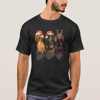 Drie kerstfeestdagen in Dachshund T-shirt