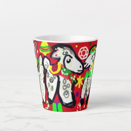 Drie kerstfeestdagen latte mok (Voorkant)