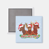 Drie kerstfeestdagen magneet (Voorkant / Achterkant)