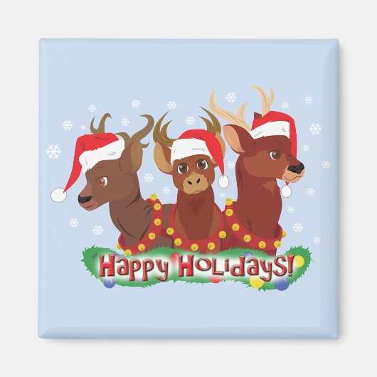 Drie kerstfeestdagen magneet (Voorkant)