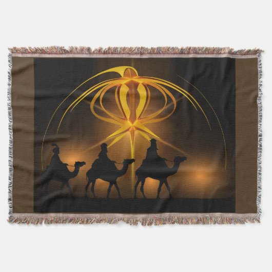 Drie kerstfeestdagen met Wiseman Blanket Throw Deken (Voorkant)