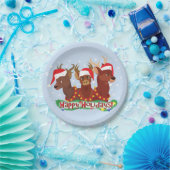 Drie kerstfeestdagen papieren bordje (Feest)