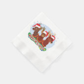 Drie kerstfeestdagen servet (Hoek)