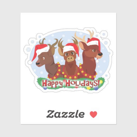 Drie kerstfeestdagen sticker (Vel)