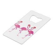 Drie kerstfeestjes creditkaart flessenopener (Achterkant Gekanteld)