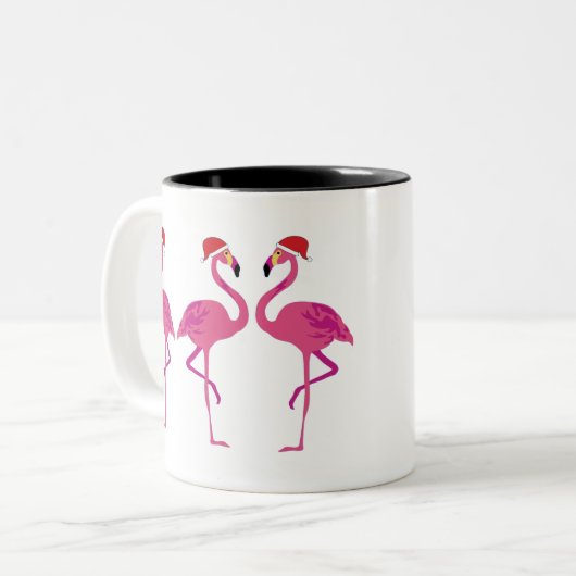 Drie kerstfeestjes tweekleurige koffiemok (Voorkant links)