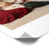 Drie kerstfoto's op maat poster (Hoek)