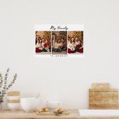 Drie kerstfoto's op maat poster (Keuken)