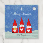 Drie kerstgnomen bedankjes labels (Achterkant)