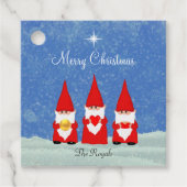 Drie kerstgnomen bedankjes labels (Voorkant)