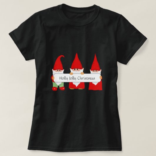 Drie kerstgnomen T-Shirt (Design voorkant)