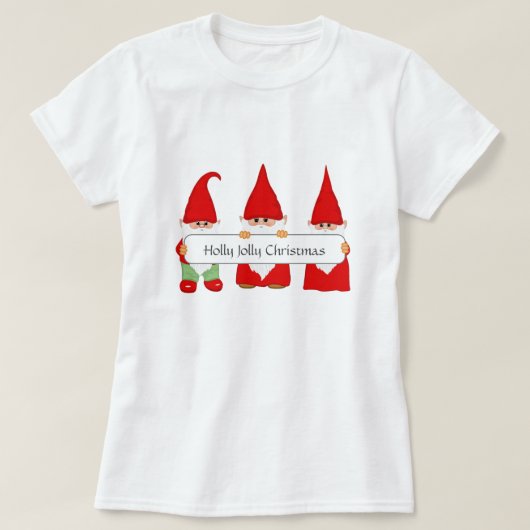 Drie kerstgnomen T-Shirt (Design voorkant)