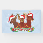 Drie Kerstherten Spandoek (Horizontaal)