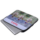 Drie kersthoes voor Snowmen-laptop Laptop Sleeve (Voorkant onderkant)