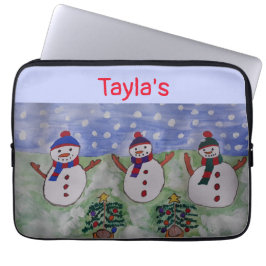 Drie kersthoes voor Snowmen-laptop Laptop Sleeve