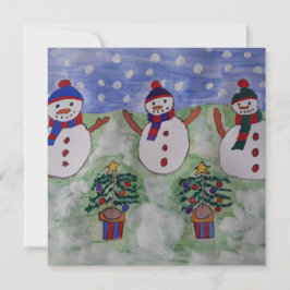 Drie kerstkaarten voor kerstmis