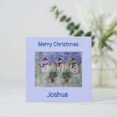 Drie kerstkaarten voor kerstmis kaart (Staand voorkant)