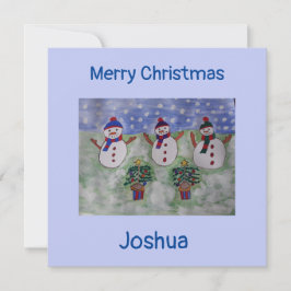 Drie kerstkaarten voor kerstmis kaart